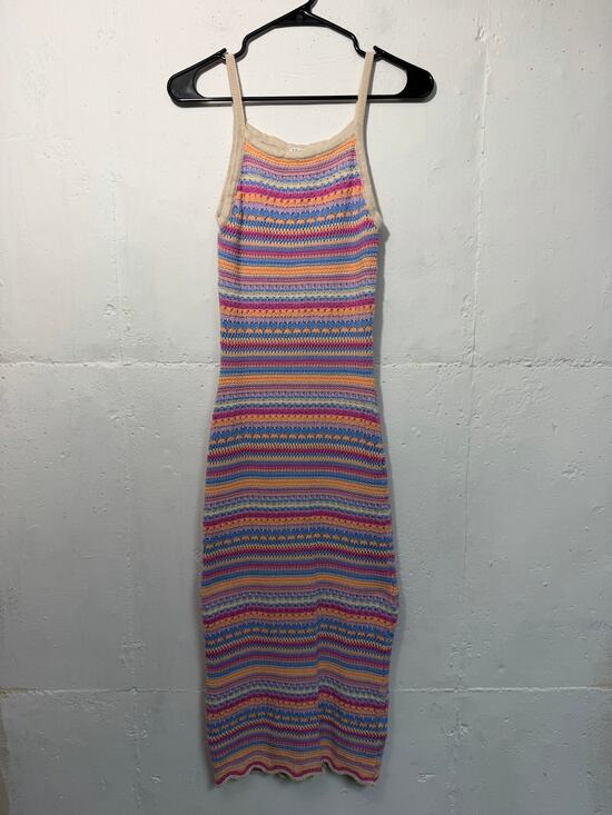 Z Supply Dresses & Skirts - Z Supply Santa Cruz Stripe Midi Dress Womens XS Knit Crochet